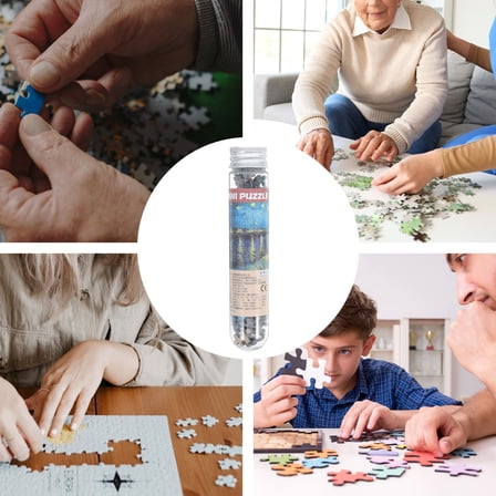 DEEPCRAFF Mini Jigsaw Puzzle Set Paper Multi-Colored 150 Pieces in One Set 5.9x3.9x0.08in