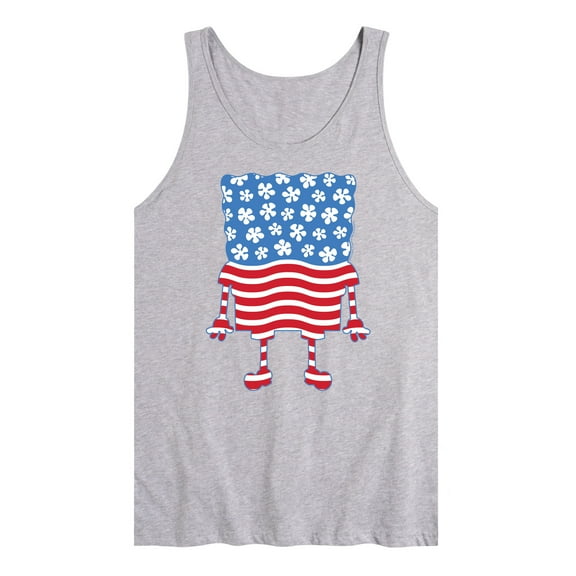 SpongeBob SquarePants - Silhouette Stars Stripes - Men's Jersey Tank Top