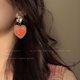 thumbnail image 4 of Pendientes colgantes de corazón rosa pendientes colgantes llamativos de moda para, 4 of 4
