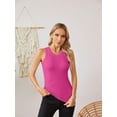 thumbnail image 4 of Womens Summer Tank Tops Crewneck Sleeveless Shirts Tanks Slim Fitted Casual Basic Tee Shirt, 4 of 6