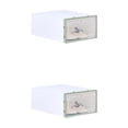 thumbnail image 4 of bedienty Flip Storage Clear Drawer Shoe Box Organiser Stackable Foldable Home Organizer men green 2Set, 4 of 6