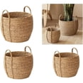 thumbnail image 2 of Plant Pot Flower Pot Baskets Indoor Plant Baskets Woven Rattan Flower Baskets Living Room Flower Pots Floor Standing Storage Balcony Garden Decorations Flower Planter; Ceramic Pot; Succulent Pot; Ind, 2 of 9