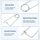 thumbnail image 2 of Uxcell 6-Pack Pin de Seguridad de Pasador en Forma de Broche, Pines de Acero de Resorte M4.5x108mm, Sujetadores de Broche de Bloqueo Rápido, Clips Retenedores Pesados, 2 of 7