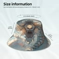 thumbnail image 3 of Yiaed Cool Cloud White Dragon Print Reflective Stripe Bucket Hat Unisex Funny Outdoor Fisherman Cap Beach Sun Hat, 3 of 5