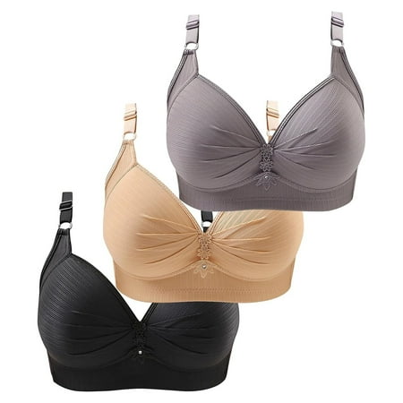 Baodmurt Plus Size Bras for Women Lounge & Sleep Underwire Wireless Lingerie  Underwear  Clear 42ABC