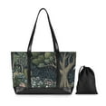 thumbnail image 7 of FORMRS Canvas Laptop Tote Bag for Women with 15.6" Computer Compartments Shoulder Handbag, Green Forest Scene, 7 of 7