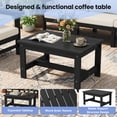 thumbnail image 4 of UDPATIO HDPE Patio Conversation Set, 6-Piece Sectional Outdoor Furniture Set, All-Weather Outdoor Couch Set for Deck, Lawn, Black Frame with Beige Cushion, 4 of 8