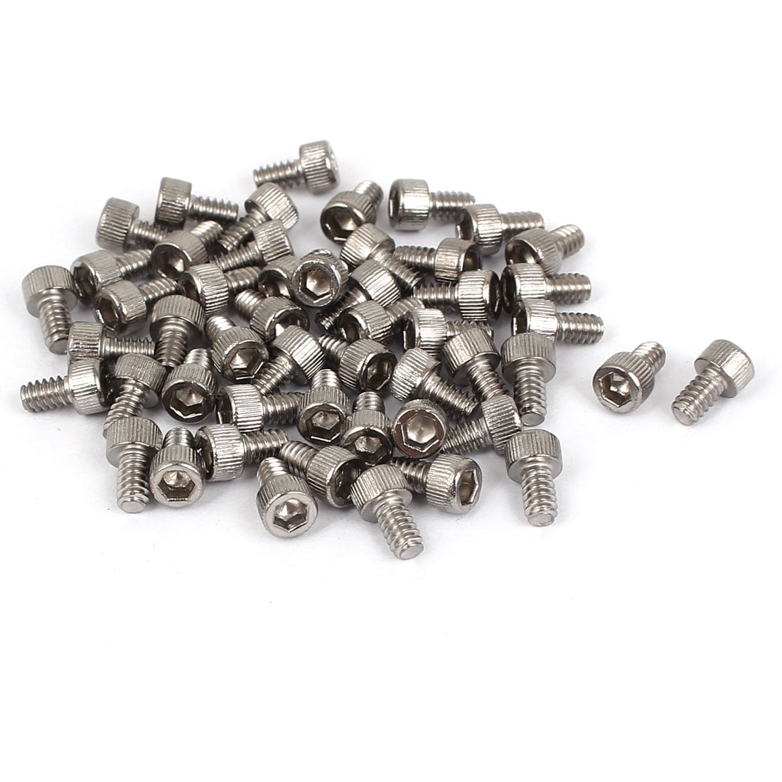 uxcell M3x3mm Stainless Steel Hex Socket Set Cup Point Grub Screws 50pcs
