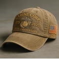 thumbnail image 2 of Marine-Corps Hats 250th American Anniversary Baseball Cap for Men,250th Anniversary USA Hat Retro-Marine Veteran Hat, 2 of 5