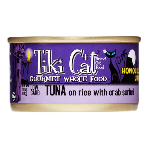Tiki Cat Honolulu Luau Tuna with Crab Surimi Wet Cat Food, 2.8 oz