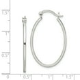 thumbnail image 2 of Primal Silver Sterling Silver Oval Hoop Earrings, 2 of 4