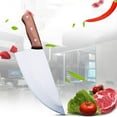 thumbnail image 2 of KOFERY 8-Inch Blade Traditional Forged Stainless Steel Butcher Knife Meat Cleaver L301 Big, 2 of 7
