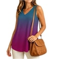 thumbnail image 5 of Avirosel Women's Plus Size Tank Tops V Neck Casual Lightweight Sleeveless Loose Fit Tunic Blouse for Summer Purple, 5 of 8