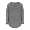 thumbnail image 4 of BLVB Womens Winter Warm Tops Long Sleeve Fuzzy Fleece Pullover Crewneck Soft Casual Sweaters Fall Clothes Loungewear, 4 of 6