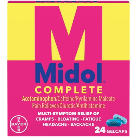 Midol Menstrual 24ct Gelcap Clipstrip