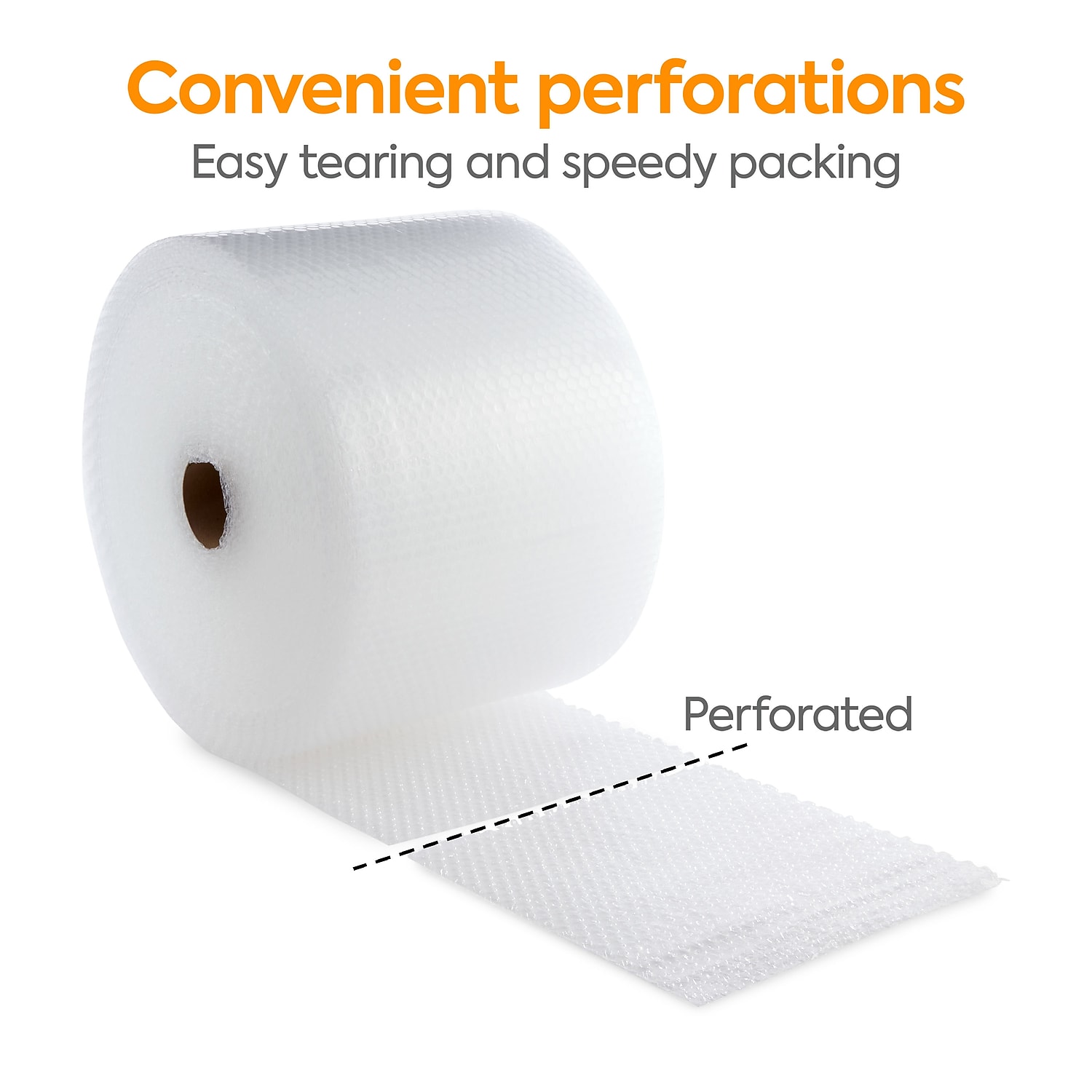 Staples 3/16" Standard Bubble Roll Recycled 12"W x 2100"L (4069432) 468264
