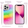 thumbnail image 2 of for iPhone 14 Pro 6.1" 2022 Shell Pattern Rainbow Case, Ultra-Thin Anti-Fingerprint Anti-Scratch Heavy Duty Full Body Protective Case for iPhone 14 Pro Women Men, Rose, 2 of 6