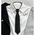 thumbnail image 6 of Linvycle Hand Woven Acrylic Pearl Tie Necklace, Black Beaded Necktie Accessory, Adjustable Chain Fashion Shirt Jewelry for Party Wedding Daily Outfit Decor, 6 of 6