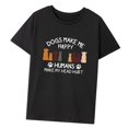 thumbnail image 4 of Camiseta de mujer con cuello redondo, camiseta básica para uso diario, compras, camping XL, 4 of 8