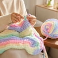 thumbnail image 3 of Cozyful Chunky Yarn for Hand Knitting - #10 Chunky Chenille Blanket Yarn, Jumbo Big Thick Chunky Yarns for Crocheting, Tie Dye Bulky Knit Yarns, 1 Skein, 3 of 4