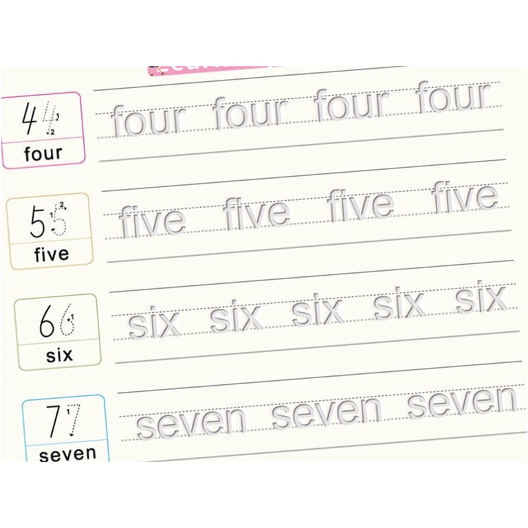 Bexikou Reusable Grooved Handwriting Workbooks, 4-Book Set photo 5