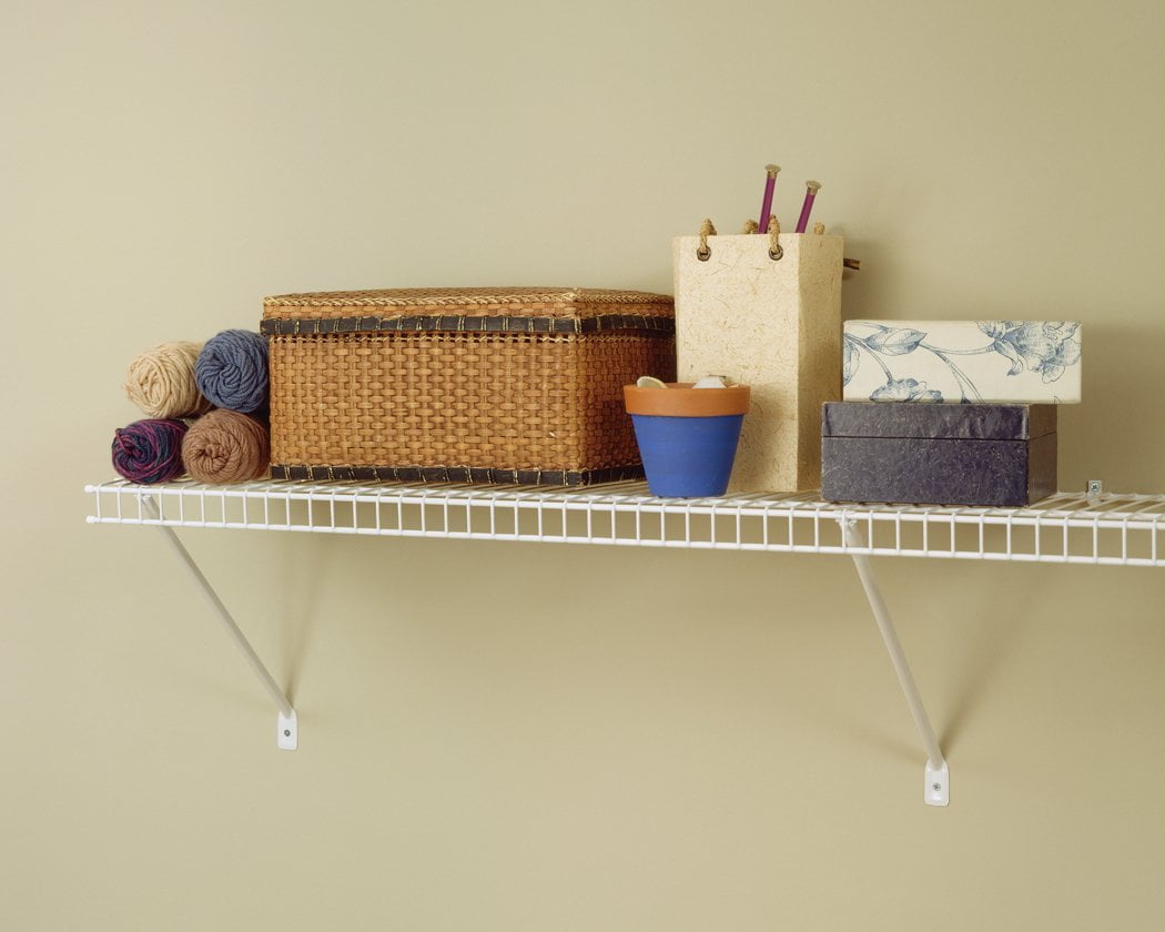ClosetMaid 1031 Wire Shelf Kit, 3-Feet X 12-Inch, White — Home & Garage Storage, Stackable Design