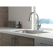 Delta Leland Single Handle Pull-Down Kitchen Faucet in Arctic Stainless 9178-AR-DST
