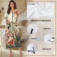 thumbnail image 6 of Yuyamidu Hummingbird Robes for Women Flower Robe for Girls Bathrobe Aesthetic Long Nightgown Sleepwear Soft Loungewear Pjs Loose Fit Long Sleeves Sleep Dress Size L, 6 of 7