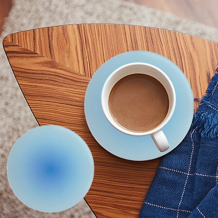 

Christmas Clearance Colorful Gradient Acrylic Tray Round Tray Heat Repellent Tray Non Slip Tabletop Tray For Mugs And Teacups Restaurant Office Bedroom Accessories