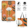 thumbnail image 2 of Orange Background Floral Pattern Diverse Blooms Picnic Blanket Waterproof Outdoor Beach Blanket Hand-held Pad Suitable for Travel, Camping, Beach, Family Gatherings, 2 of 8