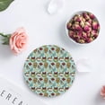 thumbnail image 4 of FMSHPON Merry Christmas Set of 6 Round Coaster for Drinks, Absorbent Ceramic Stone Coasters Cup Mat with Cork Base for Home Kitchen Room Coffee Table Bar Decor, 4 of 6
