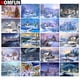 thumbnail image 2 of HOMFUN-pintura de diamante redondo/cuadrado 5D DIY "Casa nieve paisaje de invierno", bordado de punto de cruz, decoración de diamantes de imitación completa, 2 of 4
