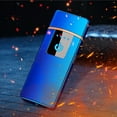 thumbnail image 1 of Encendedor sin llama recargable USB | Encendido electrónico delgado a prueba de viento | Batería de litio portátil | Pantalla de inducción rápida | Seguro Sin Butano | Caja de regalo | 7.8x3cm, 1 of 7