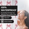 thumbnail image 5 of Shower Curtain Coquette Pink Bow Waterproof Fabric Bath Curtain with Hooks Bathroom Decor, 60"x72", 5 of 6