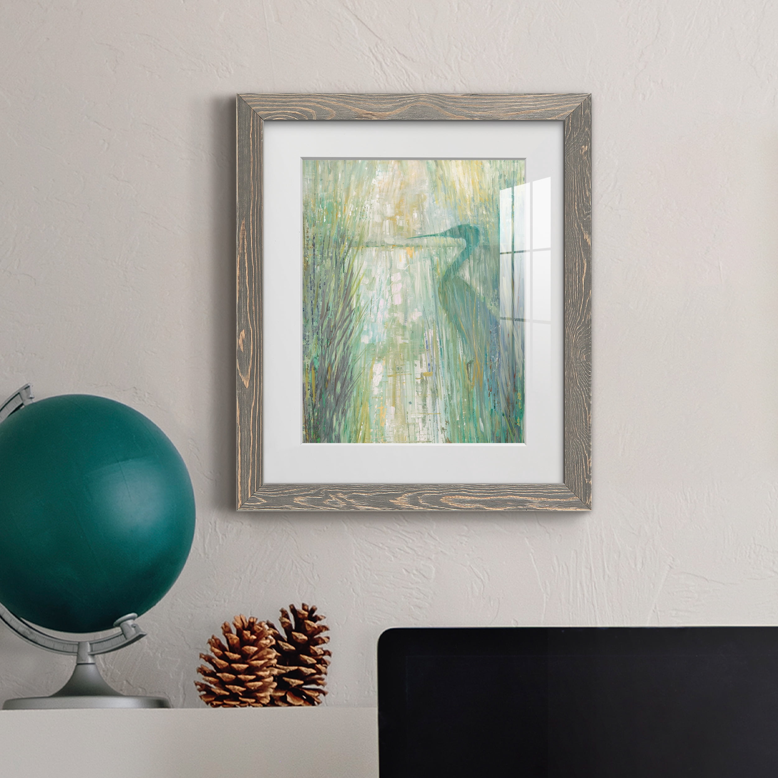 Morning Egret II - Premium Framed Print - Ready to Hang - 20 x 24 - Grey Frame
