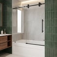 thumbnail image 2 of VIGO Elan 56 to 60 in. W x 66 in. H Sliding Frameless Tub Door in Matte Black with 3/8 in. (10mm) ProtecGlass, 2 of 15