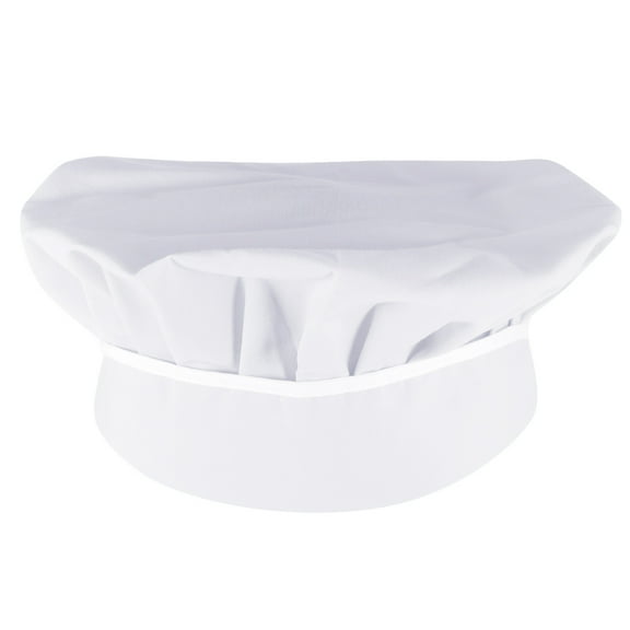 1PC Adjustable Food Baking Smoke-proof Chef Hat Dustproof Oil Proof Working Hat Lace-up Catering for Women Men Wearing (White)