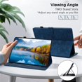 thumbnail image 4 of Case for Samsung Galaxy Tab A9+/ A9 Plus 11 inch 2023 SM-X210/ X215/ X216, Magnetic Clasp Stand Premium PU Leather Case with Pen Holder for Galaxy Tab A9 Plus Tablet Case,Blue, 4 of 9