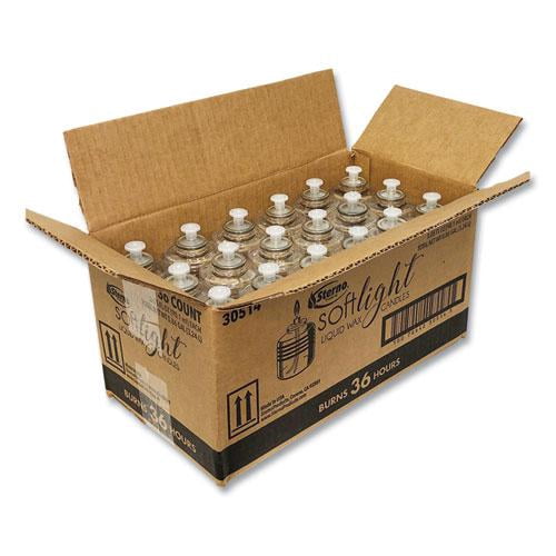 Sterno® Soft Light® Liquid Wax, 36-Hour Burn, Carton Of 36 Bottles