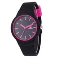 thumbnail image 2 of Naierhg Casual Women Candy Color Silicone Band No Number Round Dial Quartz Wrist Watch Black, 2 of 6