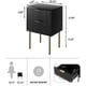 thumbnail image 2 of Bedside Table with Gold Frame,Side Table with Two Drawers,Bedside Furniture,Drawer Dresser with Mid-Century Modernfor Bedroom,Li My Lux Decor Round, 2 of 6