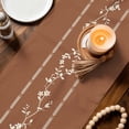 thumbnail image 3 of Brown Flowers Branch Table Runner 70 Inches, Spring Summer Farmhouse Botanical Bed Runner Dresser Scarves Tabletop for Indoor Outdoor Parties/Ceremony/Banquet, 13" x 70", 3 of 9