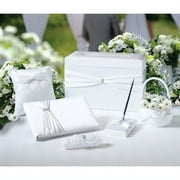 Lillian Rose Sash Wedding in a Card Box, 13.5-Inch by 7-Inch by 8.5-Inch, White