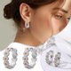 thumbnail image 3 of Pendientes Blancos Moda Pendientes Colgante Estilo Pequeño Pegamento Fresco Pendientes Señoras Regalo, 3 of 8