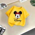thumbnail image 4 of Camiseta de algodón de verano para niños de la marca Mickey, linda camiseta de dibujos animados de Disney para niño y niña, camiseta informal de cuello redondo, ropa para niños, 4 of 5