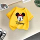 thumbnail image 4 of Camiseta de algodón de verano para niños de la marca Mickey, linda camiseta de dibujos animados de Disney para niño y niña, camiseta informal de cuello redondo, ropa para niños, 4 of 5