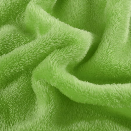 Soft Warm Fleece Blanket Throw Rug, Green Throws For Sofas