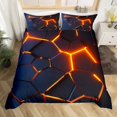 thumbnail image 1 of Geometric Duvet Cover Multicolor Honeycomb Hexagon Bedding Set Geometric Theme Metal Texture Streamline Polyester Qulit Cover, 1 of 6