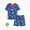 Blue, variant on PatPat Pajamas for Toddler Viscose from Bamboo Boys Snug Fit Pajamas Kids Short Sleeve Graphic Top & Pj Pants Breathable Sleepwear Sets, Blue, 2T