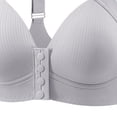 thumbnail image 4 of CFLVAEK Womens Front Closure Bras Wireless Full Coverage Everyday Bra Comfortable Wide Adjustable Straps Push Up Bralettes Silver 40, 4 of 5